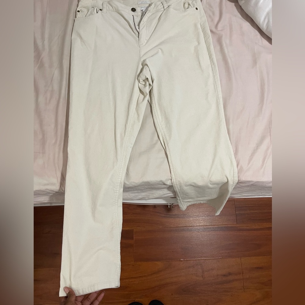 Women’s Cream Corduroy Pants